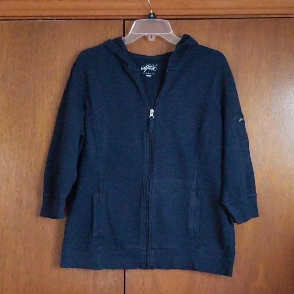 Blue hoodie